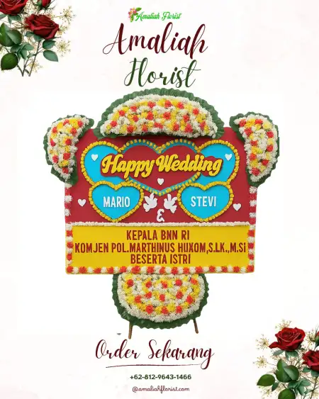 Papan Bunga Pernikahan Tumumpa Satu